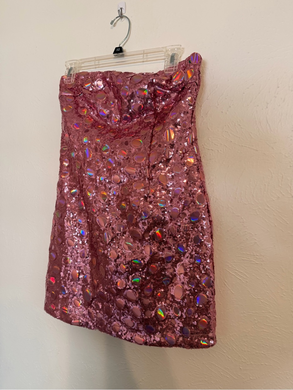 X Revolve Lace Mini Dress in Beaded Purple - Picture 6 of 8